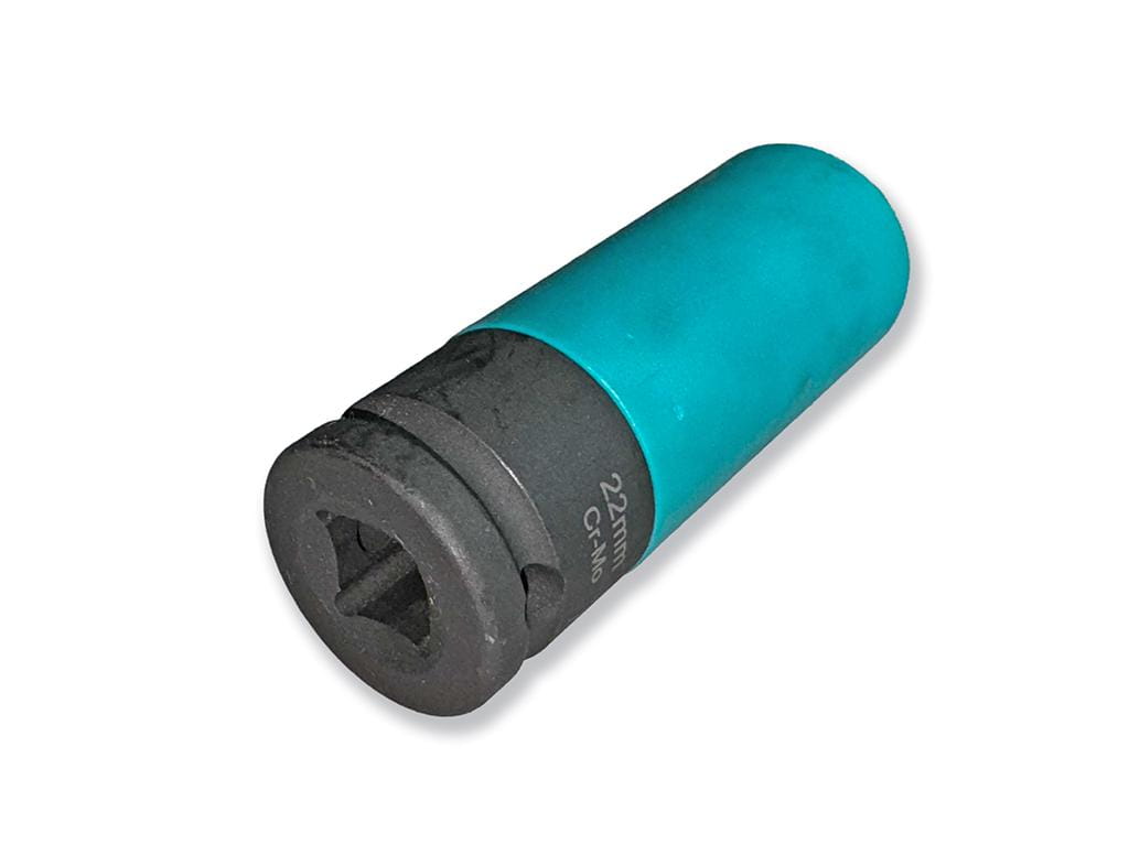 Nasadka udarowa 1/2 ze stali CrMo 22mm z magnesem i osłoną do felg aluminiowych Waryński