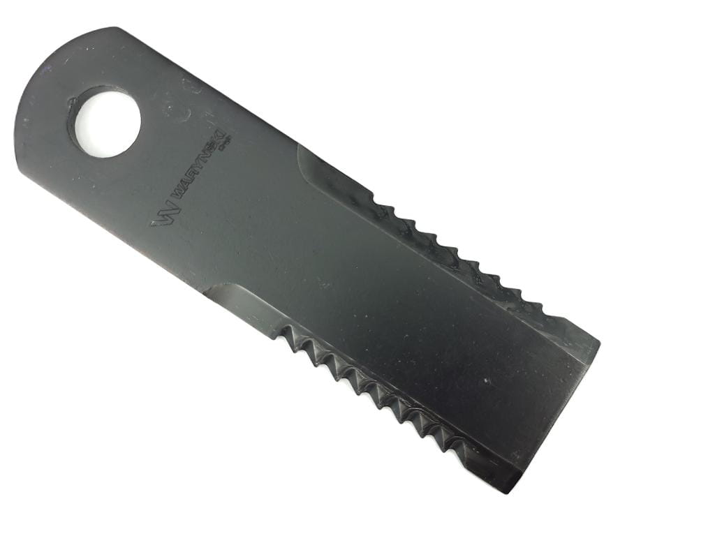 Nóż obrotowy rozdrabniacz słomy sieczkarnia uzębiony 173x50x4.5mm otwór 20 zastosowanie 84068444 New Holland WARYŃSKI