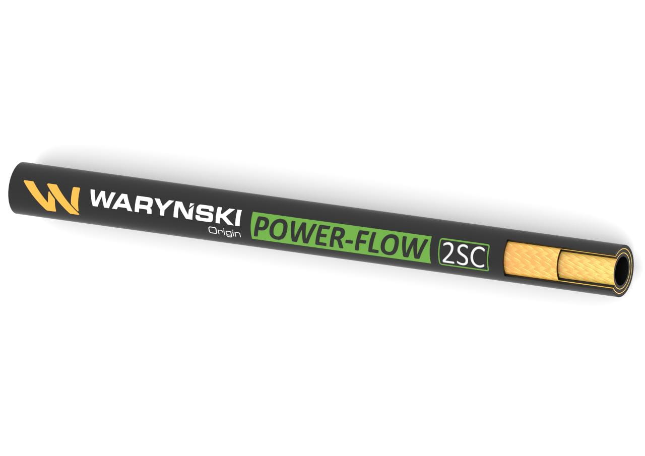 Wąż hydrauliczny do zakuwania 2SC DN12 2-oplotowy 275 Bar POWER-FLOW  Waryński (sprzedawany po 100m)