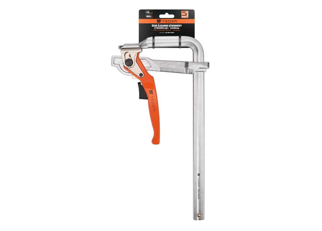 Ścisk ślusarski dźwigniowy szybkomocujący 140x300 mm Teger
