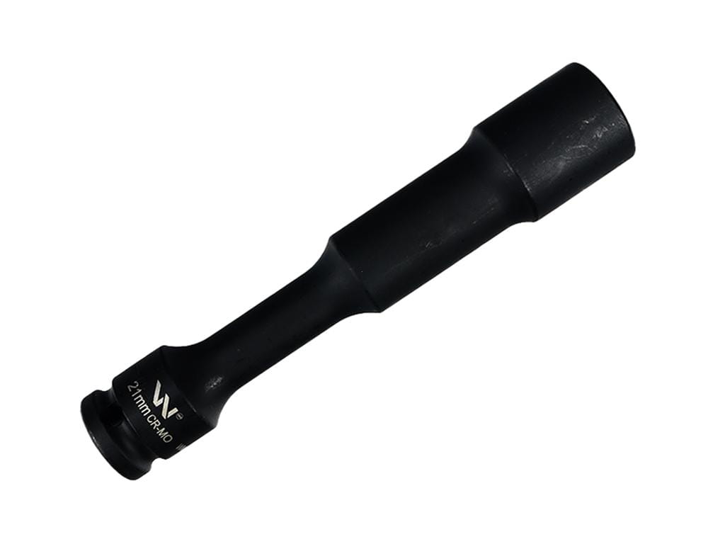 Nasadka udarowa 1/2", sześciokątna slim przelotowa ze stali CrMo 21mm długość 150 mm, stosowane w mechanice do kluczy udarowych, Waryński