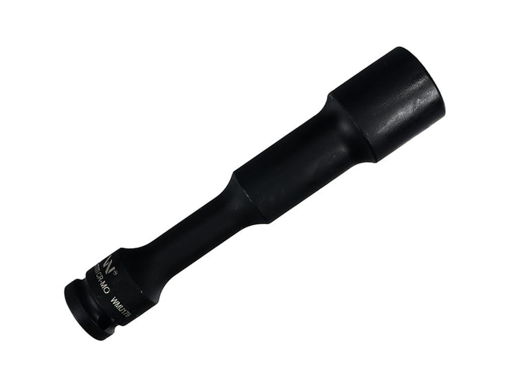 Nasadka udarowa 1/2", sześciokątna slim przelotowa ze stali CrMo 22mm długość 150 mm, stosowane w mechanice do kluczy udarowych, Waryński