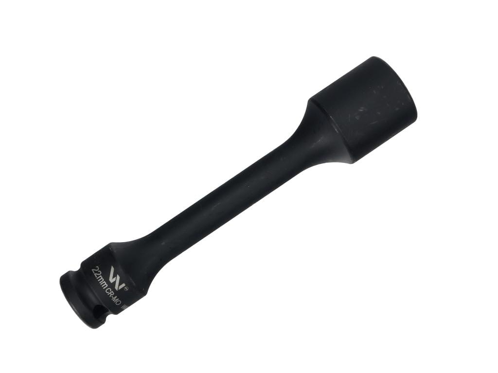 Nasadka udarowa 1/2", sześciokątna slim ze stali CrMo 22mm długość 150 mm, stosowane w mechanice do kluczy udarowych, Waryński