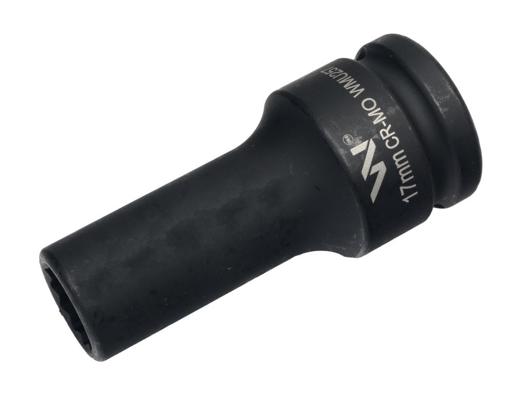 Nasadka udarowa 3/4" dwunastokątna ze stali CrMo 17mm bardzo długa D90 SLIM Waryński