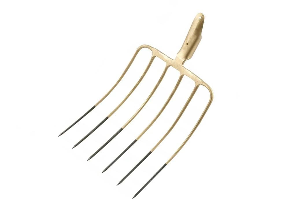 Widły gospodarcze 6-zębne do kiszonki / kukurydzy nieoprawne kute Teger