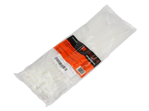 Opaski kablowe trytytki 9.0 x 400mm 100 szt  transparentne odporne na UV Teger 