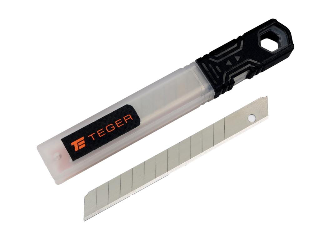 Ostrza wymienne 9mm ze stali SK2 do nożyków łamanych Teger (opakowanie 10 szt)