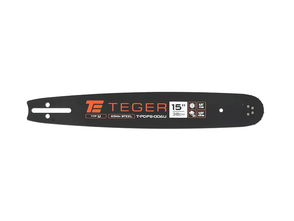 Prowadnica łańcucha do piły 15" (38 cm) / 0,325" 1,3mm 64 og. / 12z / moc. U / Teger