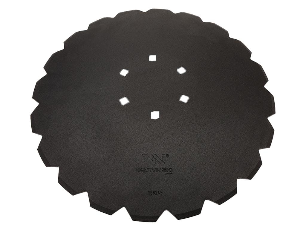 Talerz uzębiony Z-20 fi 460 mocowanie 6/120 grubość 3,5 mm stal borowa prosta piasta Tolmet Waryński