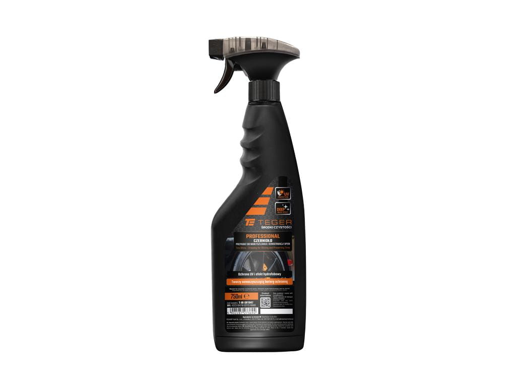 Preparat do nabłyszczania i konserwacji opon - Czernidło PROFESSIONAL 750ml - atomizer Teger