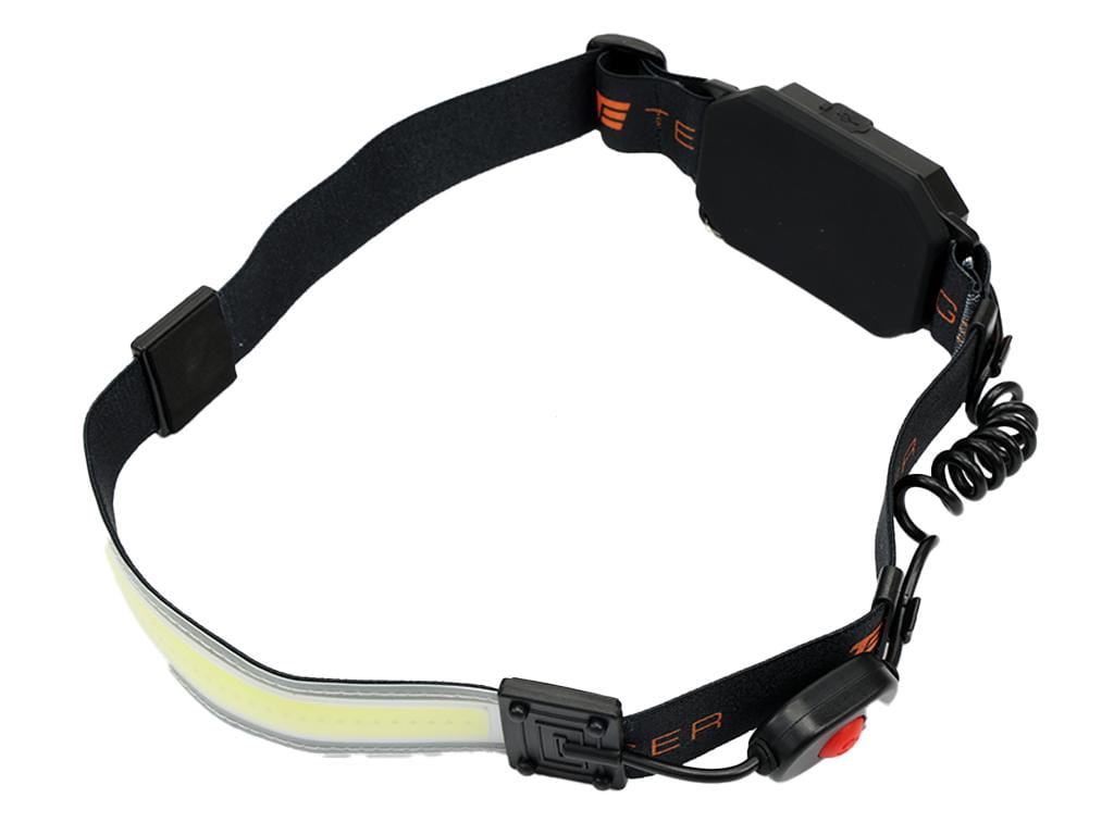 Latarka czołówka  paskowa SOFT LED COB  450lm z funkcją RED z tyłu ładowana USB Teger