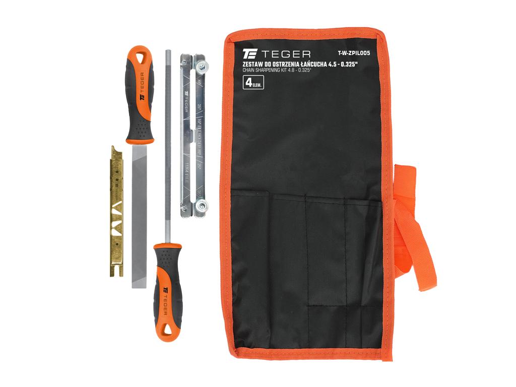 Zestaw do ostrzenia łańcucha 4.8/200mm - 0,325" (4 el) Teger