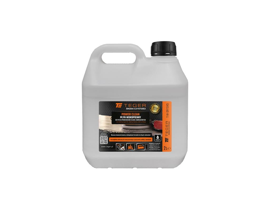 Płyn niskopienny do mycia powierzchni silnie zabrudzonych POWER CLEANING 2l Teger