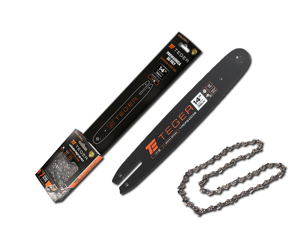 Zestaw tnący 14" (36 cm) prowadnica + łańcuch 3/8" 1,3 mm 50 og. 9z moc. G Teger