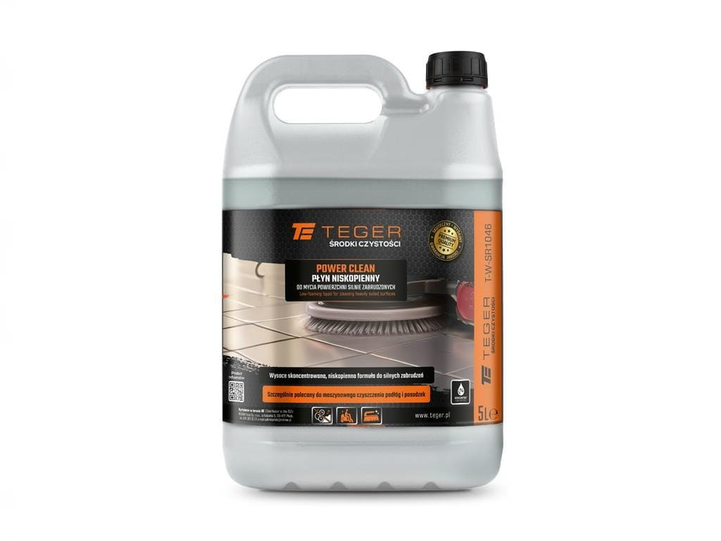 Płyn niskopienny do mycia powierzchni silnie zabrudzonych POWER CLEANING 5l Teger