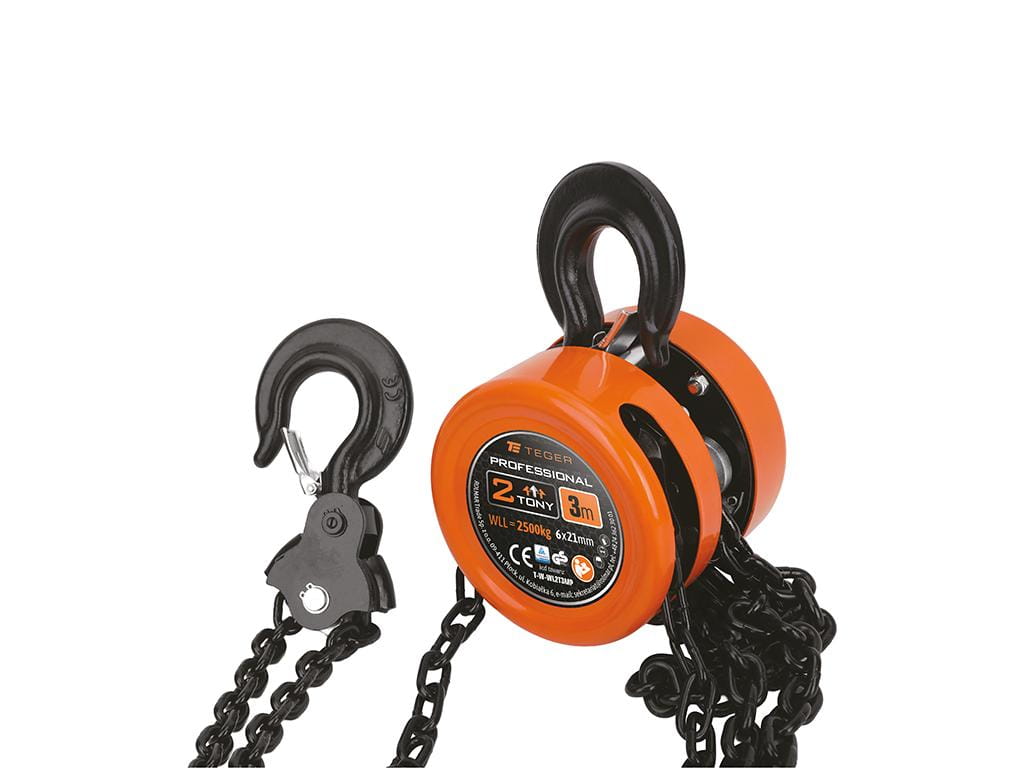 Wciągarka łańcuchowa 2T 3m cert. CE PROFESSIONAL Teger
