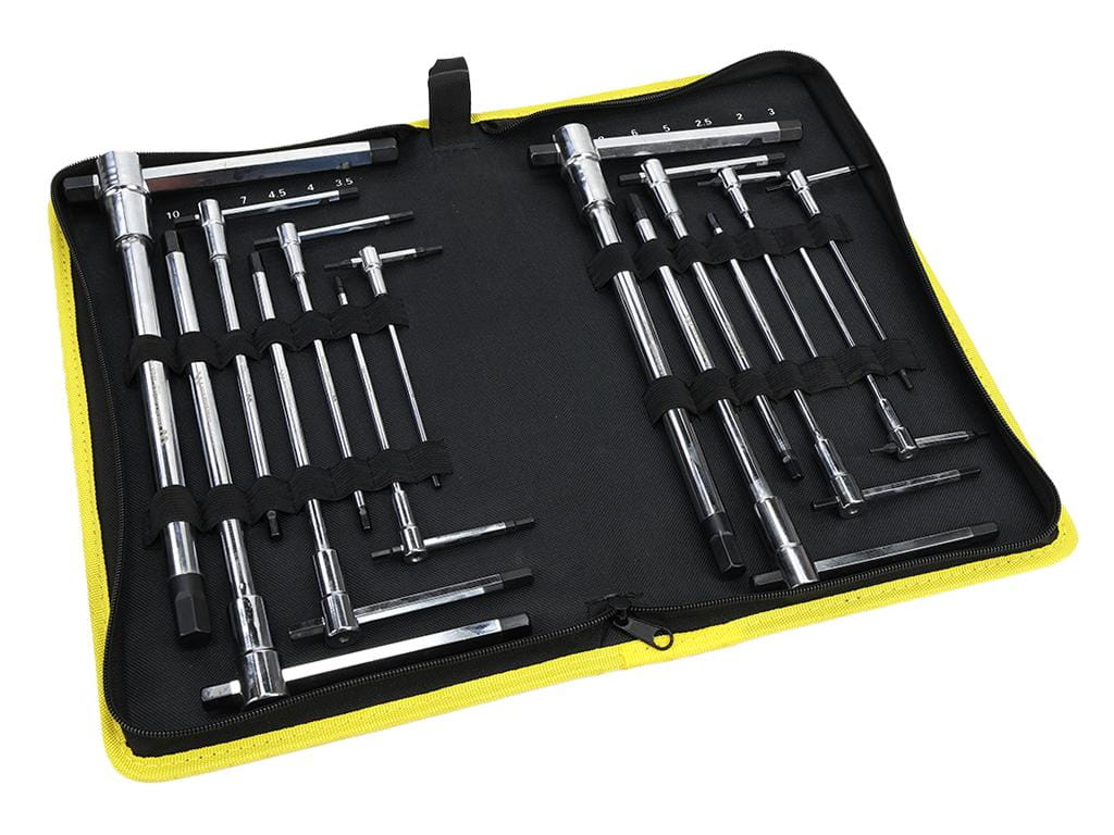 Zestaw kluczy trzpieniowych imbusowych HEX typu T w pokrowcu 14 el. Waryński