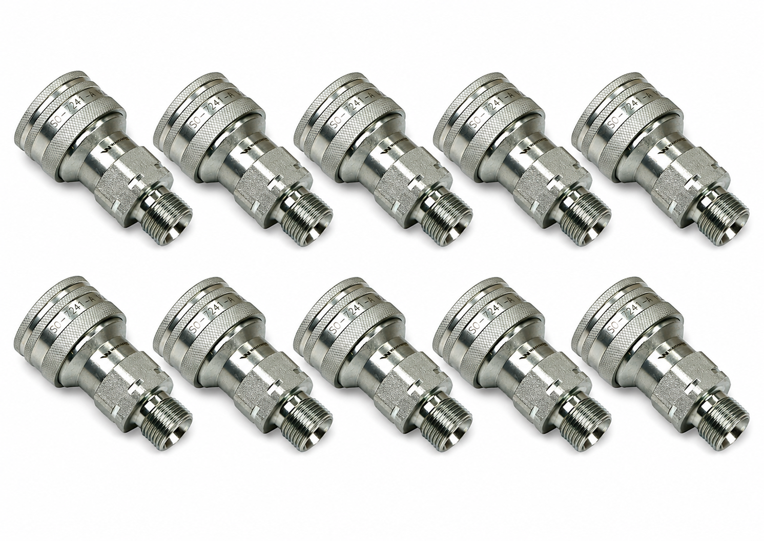 Szybkozłącze hydrauliczne gniazdo z eliminatorem ciśnienia M22x1.5 gwint zewnętrzny EURO (9100822G) (ISO 7241-A) Waryński (opakowanie 10szt)
