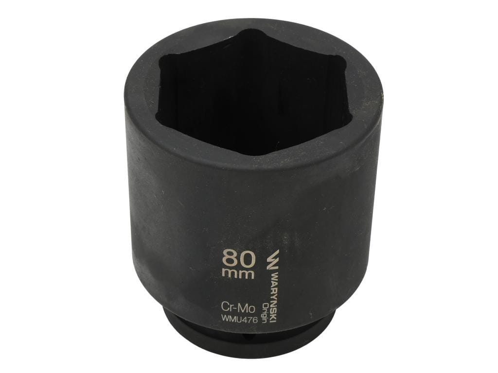 Nasadka udarowa sześciokątna 1" 80mm bardzo długa 125mm CrMo Waryński