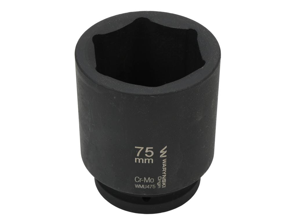 Nasadka udarowa sześciokątna 1" 75mm bardzo długa 125mm CrMo Waryński