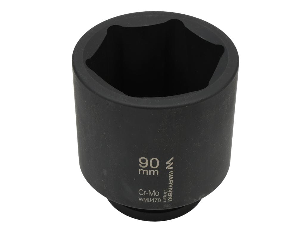 Nasadka udarowa sześciokątna 1" 90mm bardzo długa 135mm CrMo Waryński 
