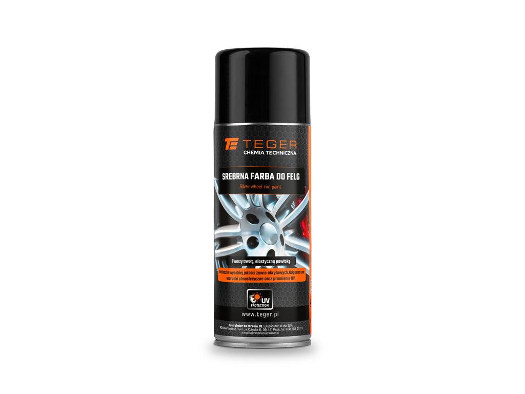 Srebrna farba do felg  400 ml TEGER