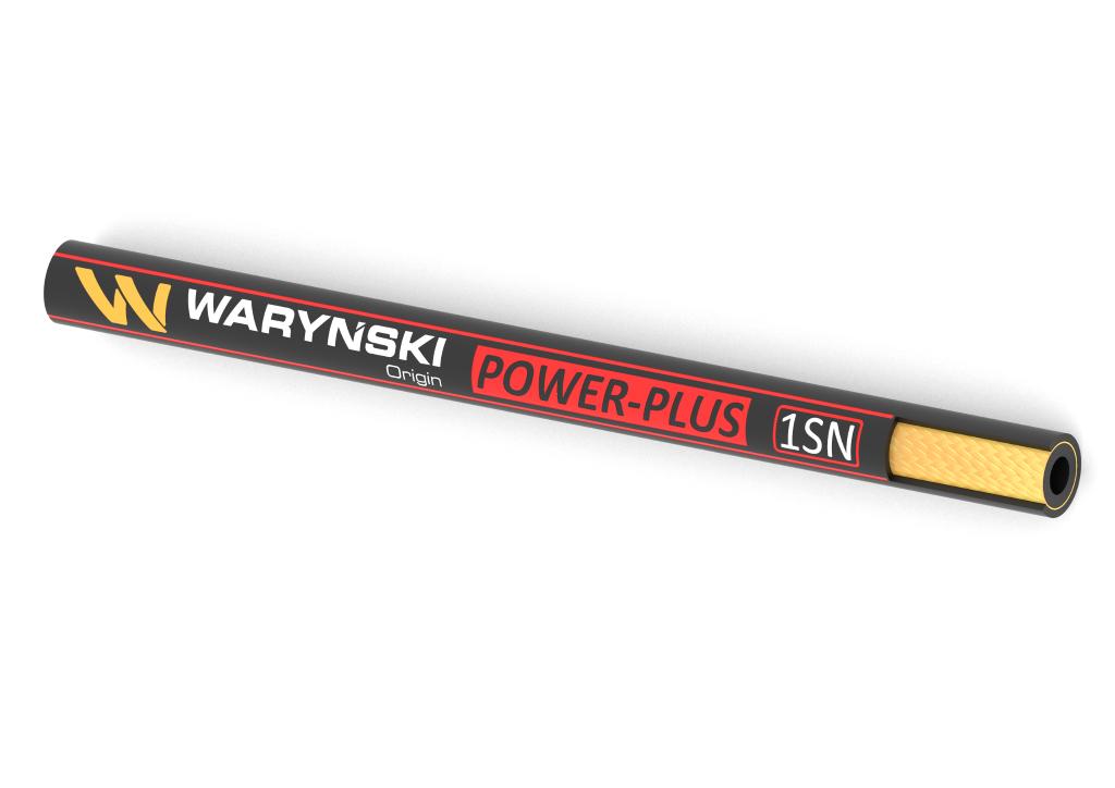 Wąż hydrauliczny do zakuwania POWER-PLUS Exceed EN 853 1SN DN06 1-oplotowy 290 Bar Waryński, (sprzedawane po 25)