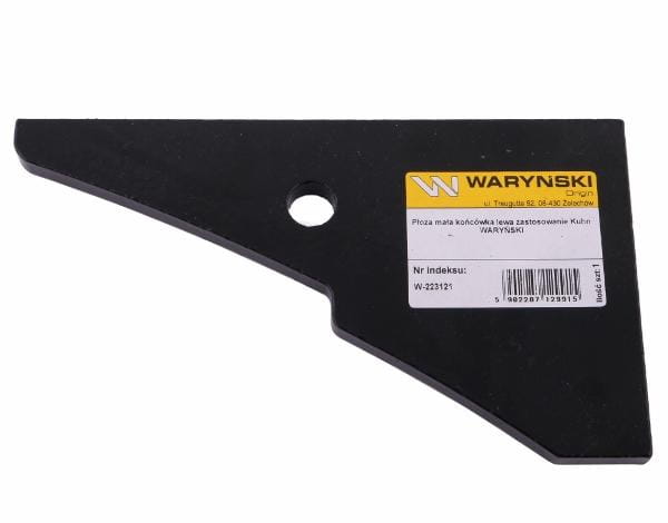 Płoza mała końcówka lewa 223121 Kuhn stal borowa WARYŃSKI