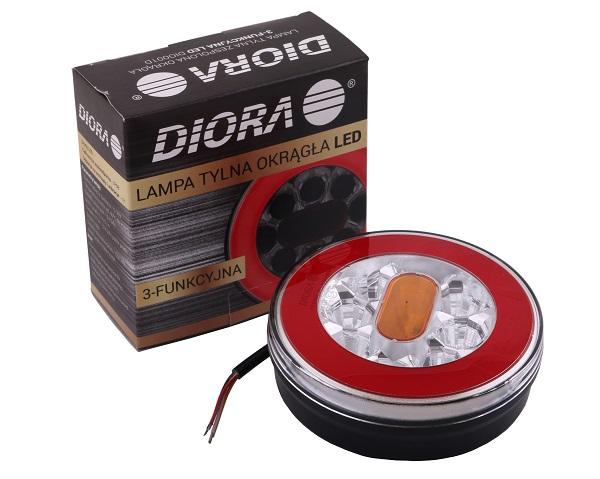 Lampa tylna zespolona okrągła 3-funkcyjna DIO001 LED DIORA