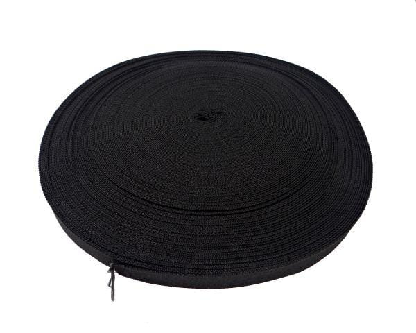 Osłona tekstylna do węży hydraulicznych L40 (szer.na płasko 40mm. śr.wew.20mm/śr.zew.22mm) Polypropylen Czarna 50m