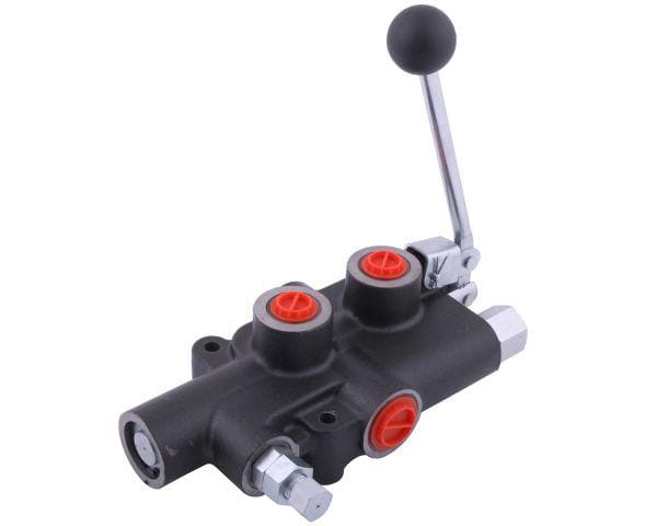 Rozdzielacz hydrauliczny 1-sekcyjny do łuparek 80L (sprężyna i zatrzask z odskokiem)