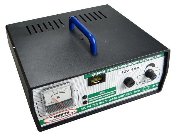 Prostownik wzmocniony 12V/15A Hertz