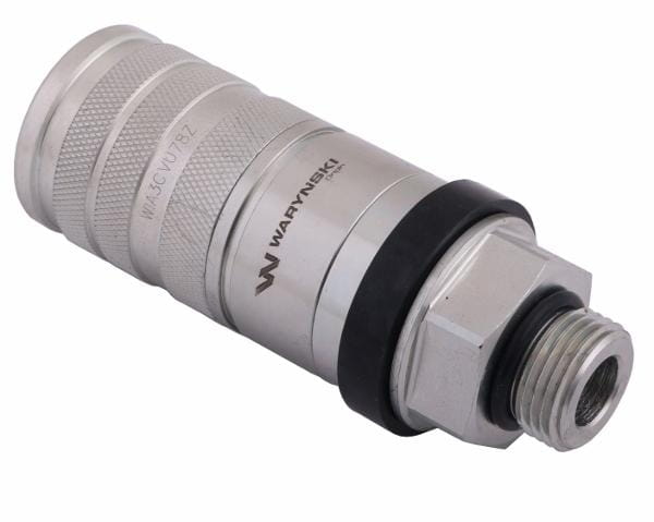Szybkozłącze hydrauliczne zrywalne seria WIA3CV (3CFPV) gniazdo G7/8"UNF gwint zewnętrzny EURO PUSH-PULL (ISO 7241-A) Waryński
